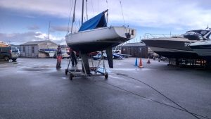 Merlin boat recovery Mylor Sailability Falmouth Cornwall