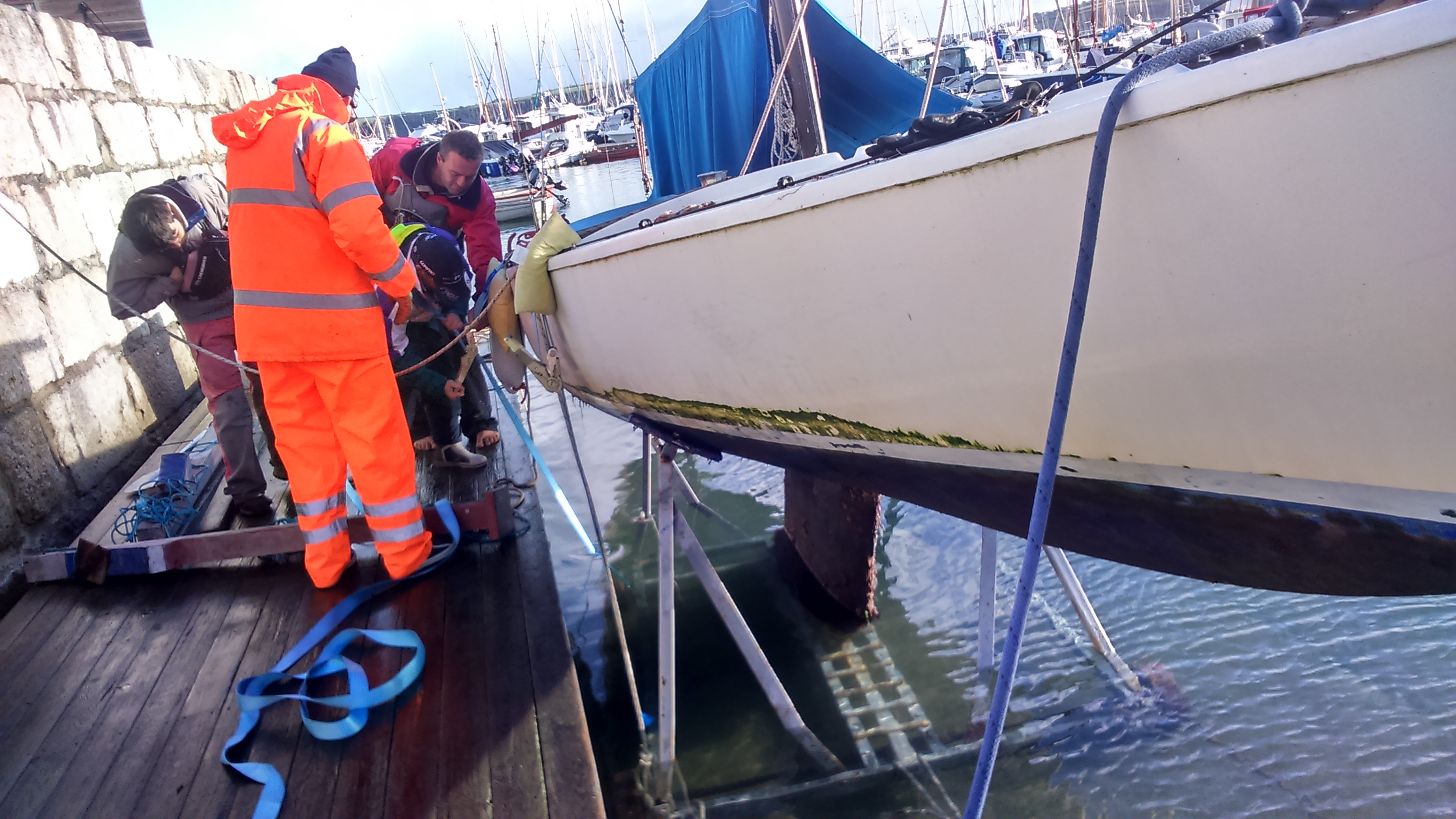 merlin boat recovery Mylor Sailability Falmouth School