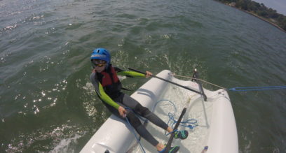 child racing mylor sailing school