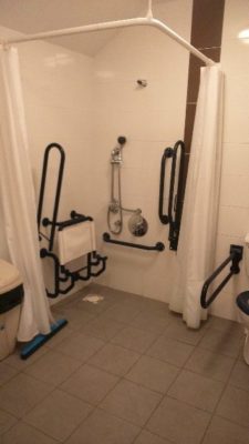 Accessible shower facility at Mylor Yacht Harbour Falmouth