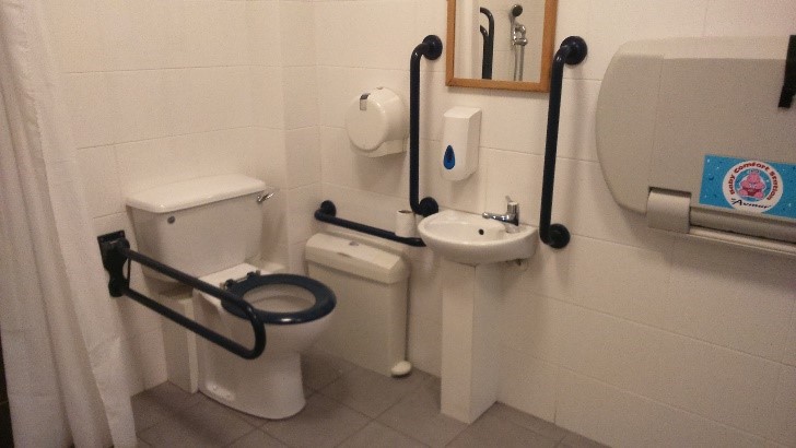 Accessible toilet and sink at Mylor Yacht Harbour Falmouth