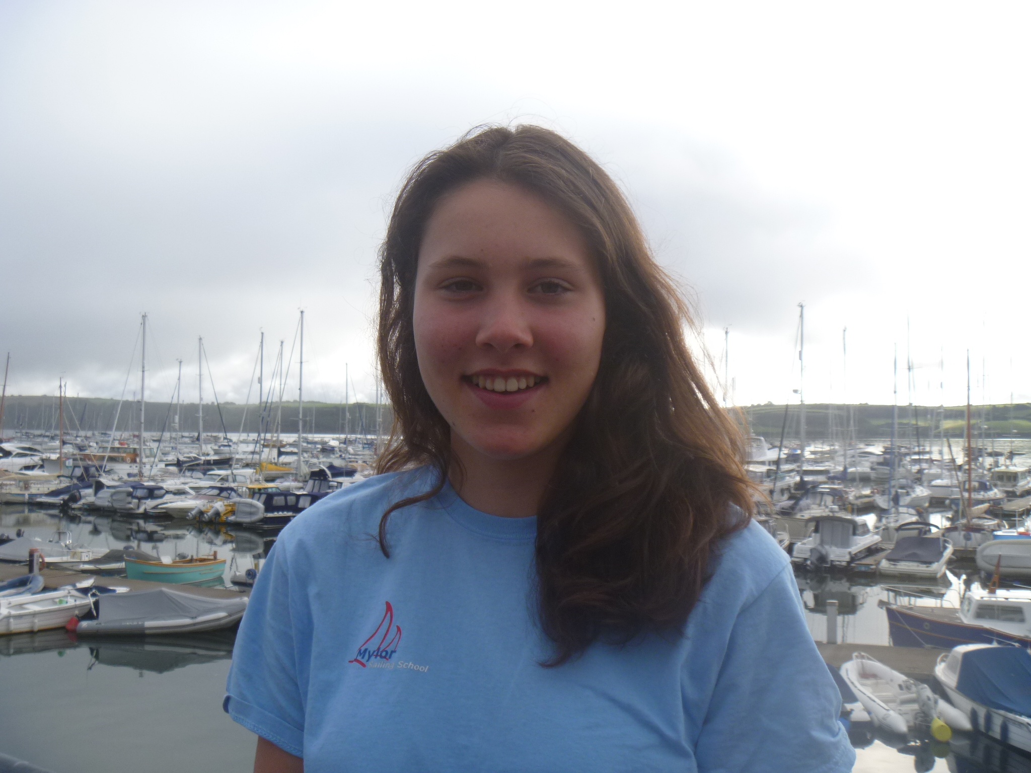 Picture of sailing instructor at Mylor Sailing School