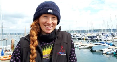 female instructor at Mylor Sailing and Powerboat School Falmouth Cornwall