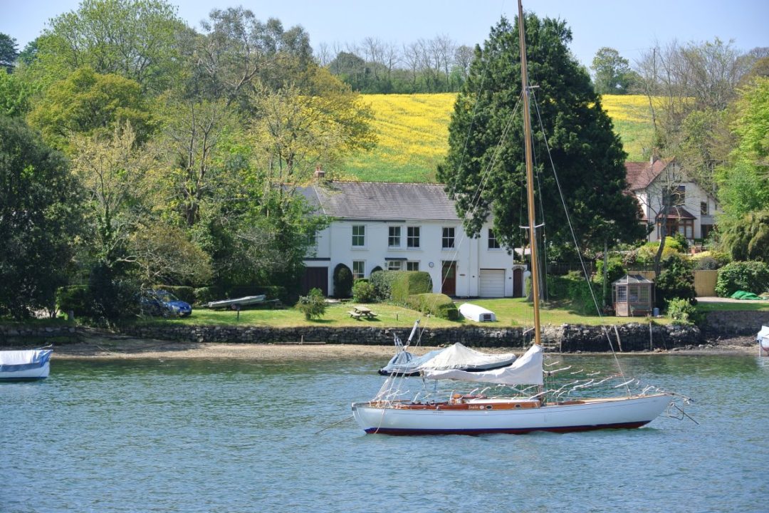 Creekside Cottage From the water Falmouth Cornwall