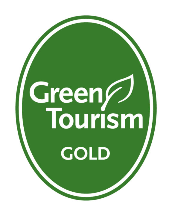 Green Tourism logo with gold written for Mylor Sailing School